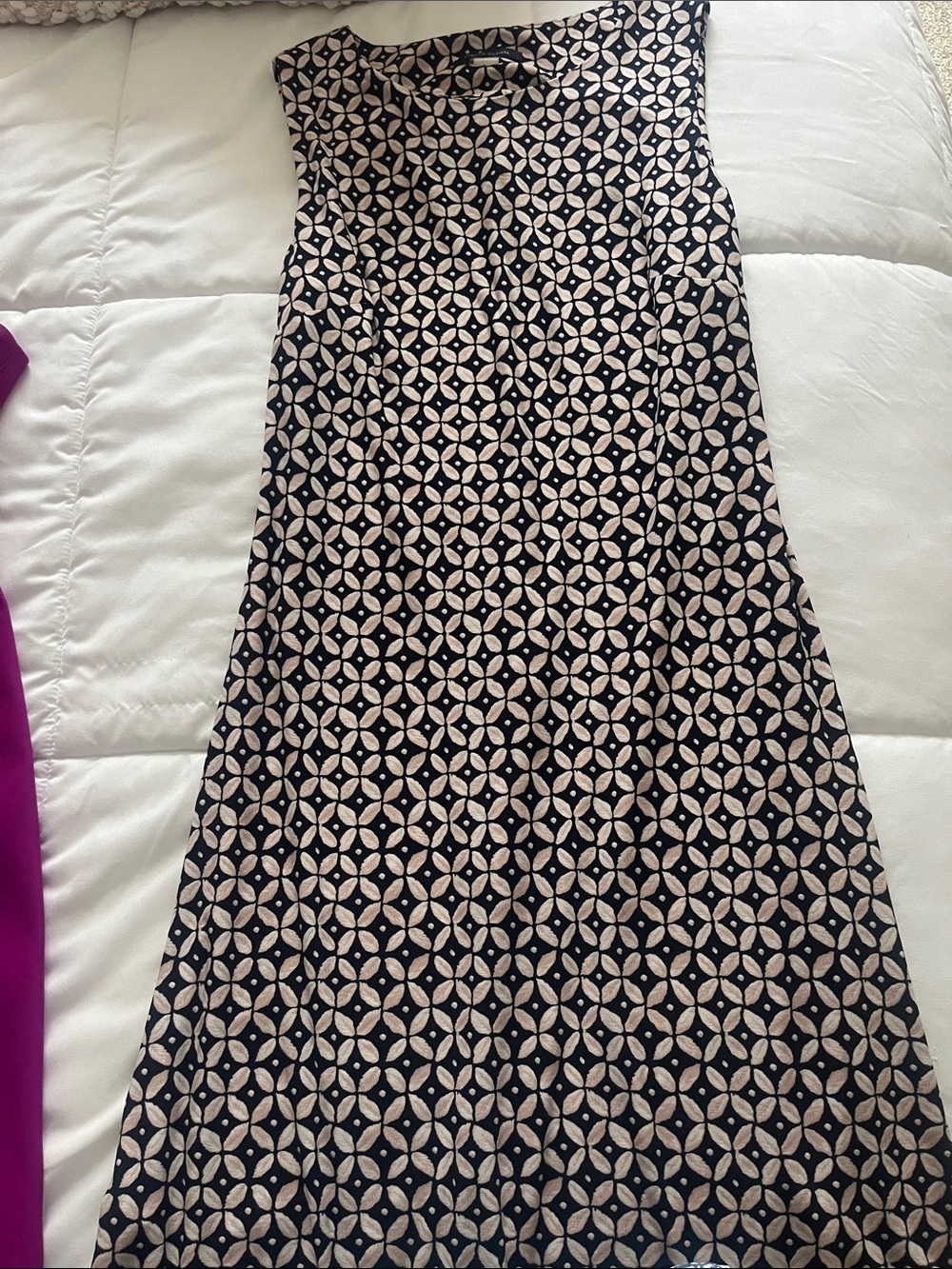 Tommy Hilfiger Black and Cream Geometric Maxi Skirt